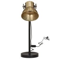 vidaXL Skrivbordslampa 25 W antik mässing 17x17x60 cm E27 - Bild 3