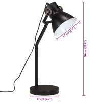 vidaXL Skrivbordslampa 25 W svart 17x17x60 cm E27 - Bild 11