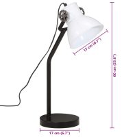 vidaXL Skrivbordslampa 25 W vit 17x17x60 cm E27 - Bild 11