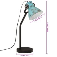 vidaXL Skrivbordslampa 25 W nött blå 17x17x60 cm E27 - Bild 11