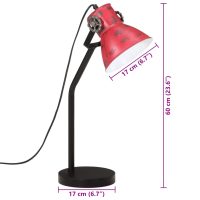 vidaXL Skrivbordslampa 25 W nött röd 17x17x60 cm E27 - Bild 11