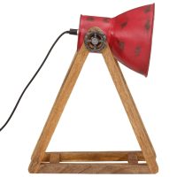 vidaXL Skrivbordslampa 25 W nött röd 30x17x40 cm E27 - Bild 4