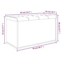 vidaXL Förvaringsbänk svart 82x42x45 cm konstruerat trä - Bild 10