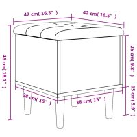 vidaXL Förvaringsbänk svart 42x42x46 cm konstruerat trä - Bild 10