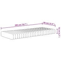 vidaXL Skummadrass medium mjuk 90x200 cm - Bild 7