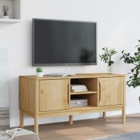 vidaXL Tv-bänk FLORO vaxbrun 114x43x55 cm massiv furu - Bild 3