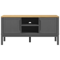 vidaXL Tv-bänk FLORO grå 114x43x55 cm massiv furu - Bild 5