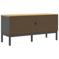 vidaXL Tv-bänk FLORO grå 114x43x55 cm massiv furu - Bild 7