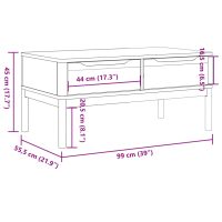 vidaXL Soffbord FLORO vit 99x55,5x45 cm massiv furu - Bild 10