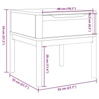 vidaXL Lampbrod FLORO vaxbrun 55x55x54 cm massiv furu - Bild 10