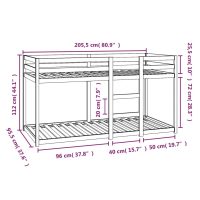 vidaXL Våningssäng vit 90x200 cm massiv furu - Bild 8