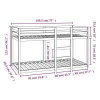 vidaXL Våningssäng 90x190 cm massiv furu - Bild 8