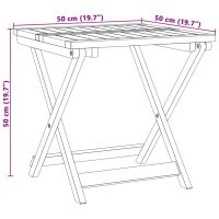 vidaXL Hopfällbart trädgårdsbord 50x50x50 cm massivt akaciaträ - Bild 10