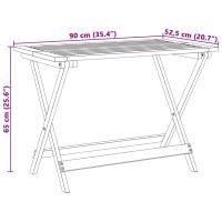 vidaXL Hopfällbart trädgårdsbord 90x52,5x65 cm massivt akaciaträ - Bild 10