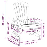 vidaXL Adirondackstolar 4 st massivt granträ - Bild 10