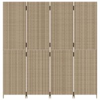 vidaXL Rumsavdelare 4 paneler beige konstrottning - Bild 5