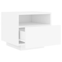 vidaXL Sängbord med LED-lampor 2 st vit 40x39x37 cm - Bild 6