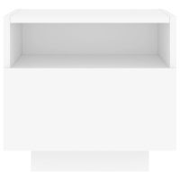 vidaXL Sängbord med LED-lampor 2 st vit 40x39x37 cm - Bild 8