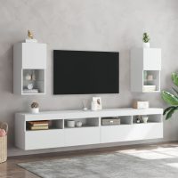 vidaXL Tv-bänk med LED vit 30,5x30x60 cm - Bild 3