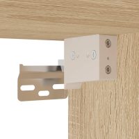 vidaXL Väggmonterade sängbord med LED-lampor 2 st sonoma-ek - Bild 11