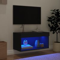 vidaXL Tv-bänk med LED-belysning svart 60x30x30 cm - Bild 3