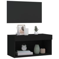 vidaXL Tv-bänk med LED-belysning svart 60x30x30 cm - Bild 6