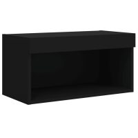 vidaXL Tv-bänk med LED-belysning svart 60x30x30 cm - Bild 7