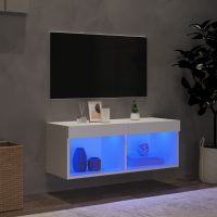 vidaXL Tv-bänk med LED-belysning vit 80x30x30 cm - Bild 3