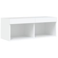 vidaXL Tv-bänk med LED-belysning vit 80x30x30 cm - Bild 7