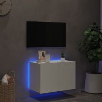 vidaXL Väggmonterad tv-bänk LED vit 60x35x41 cm - Bild 4