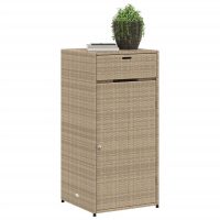 vidaXL Trädgårdsskåp beige 55x55x111 cm konstrotting - Bild 4