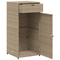 vidaXL Trädgårdsskåp beige 55x55x111 cm konstrotting - Bild 6