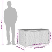 vidaXL Trädgårdsskåp grå 110x55x60,5 cm konstrotting - Bild 10