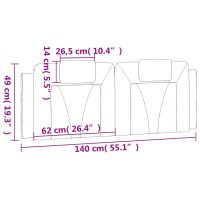 vidaXL Dyna till huvudgavel vit 140 cm konstläder - Bild 10