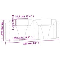 vidaXL Dyna till huvudgavel vit 160 cm konstläder - Bild 10