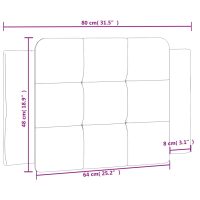 vidaXL Dyna till huvudgavel grå 80 cm konstläder - Bild 9