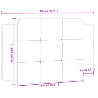 vidaXL Dyna till huvudgavel vit och svart 80 cm konstläder - Bild 10