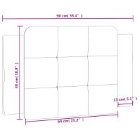 vidaXL Dyna till huvudgavel grå 90 cm konstläder - Bild 9