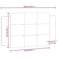 vidaXL Dyna till huvudgavel svart 100 cm konstläder - Bild 9