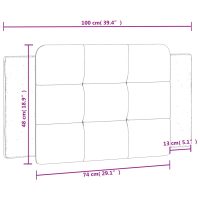 vidaXL Dyna till huvudgavel vit 100 cm konstläder - Bild 9