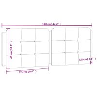 vidaXL Dyna till huvudgavel svart 120 cm konstläder - Bild 9