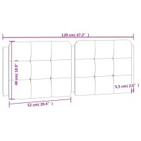 vidaXL Dyna till huvudgavel vit och svart 120 cm konstläder - Bild 10