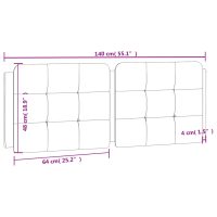 vidaXL Dyna till huvudgavel vit 140 cm konstläder - Bild 9