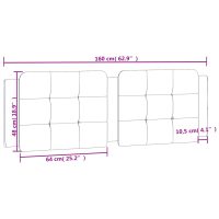 vidaXL Dyna till huvudgavel vit och svart 160 cm konstläder - Bild 10