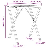 vidaXL Bordsben för matbord X-ram 60x50x73 cm gjutjärn - Bild 9