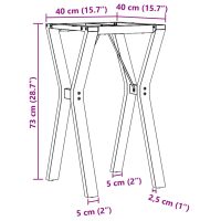 vidaXL Bordsben för matbord Y-ram 40x40x73 cm gjutjärn - Bild 9