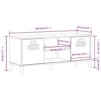 vidaXL Skobänk VIKEN vit 106x35x45 cm massiv furu - Bild 10