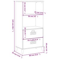 vidaXL Bokhylla VIGO vit 60x35x123 cm massiv furu - Bild 10