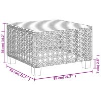 vidaXL Trädgårdsbord svart 55x55x36 cm konstrotting akaciaträ - Bild 9