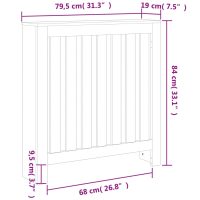 vidaXL Elementskydd vaxbrun 79,5x19x84 cm massiv furu - Bild 10